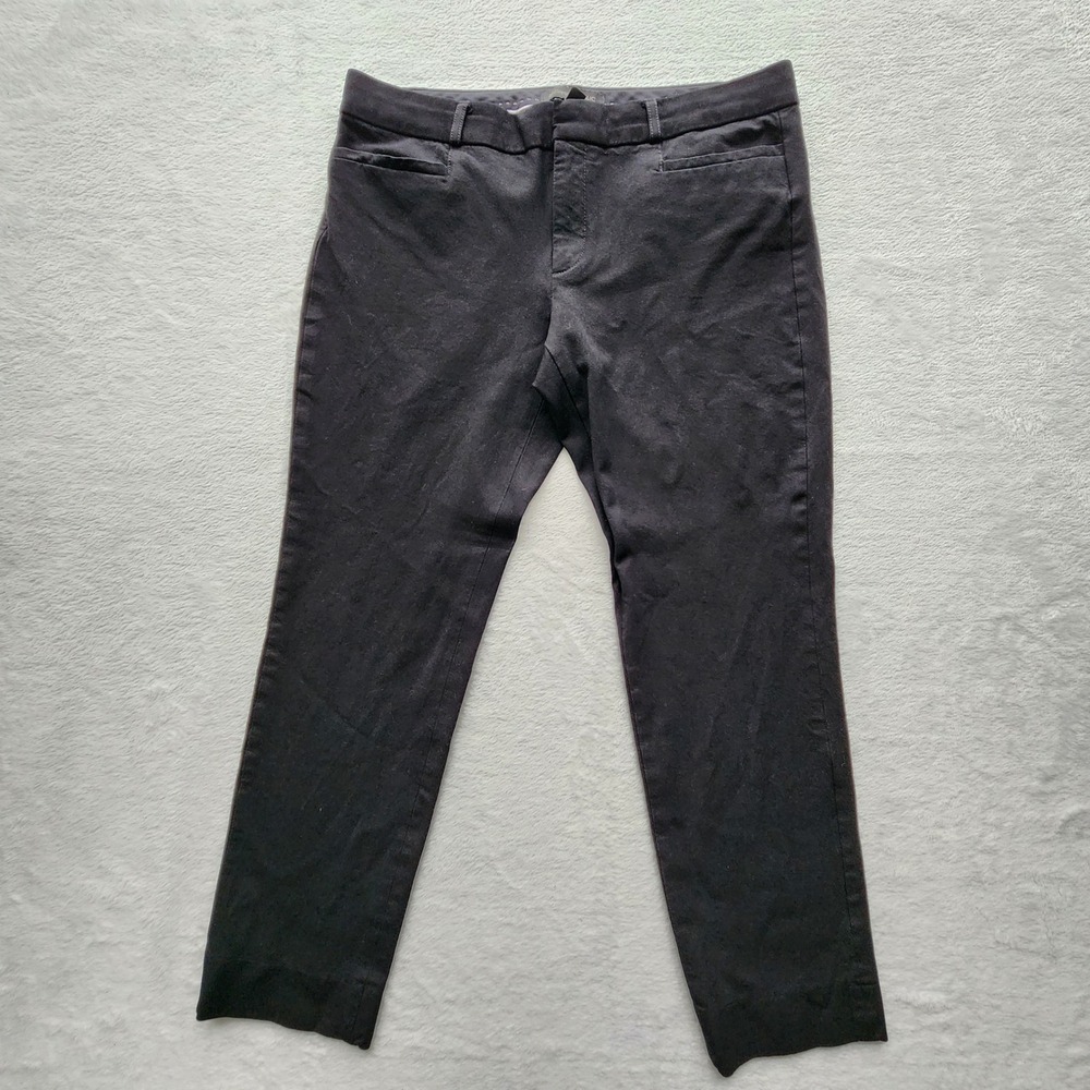 Banana Republic Sloan Pants Womens 8 31W 25L Black Stretch Slim Fit Trouser Crop